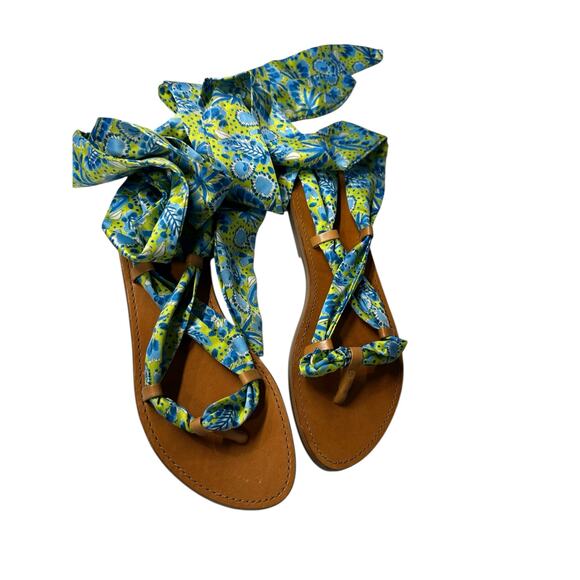 Vera for Anthropologie Scarf Gladiator Sandals - Picture 6 of 7